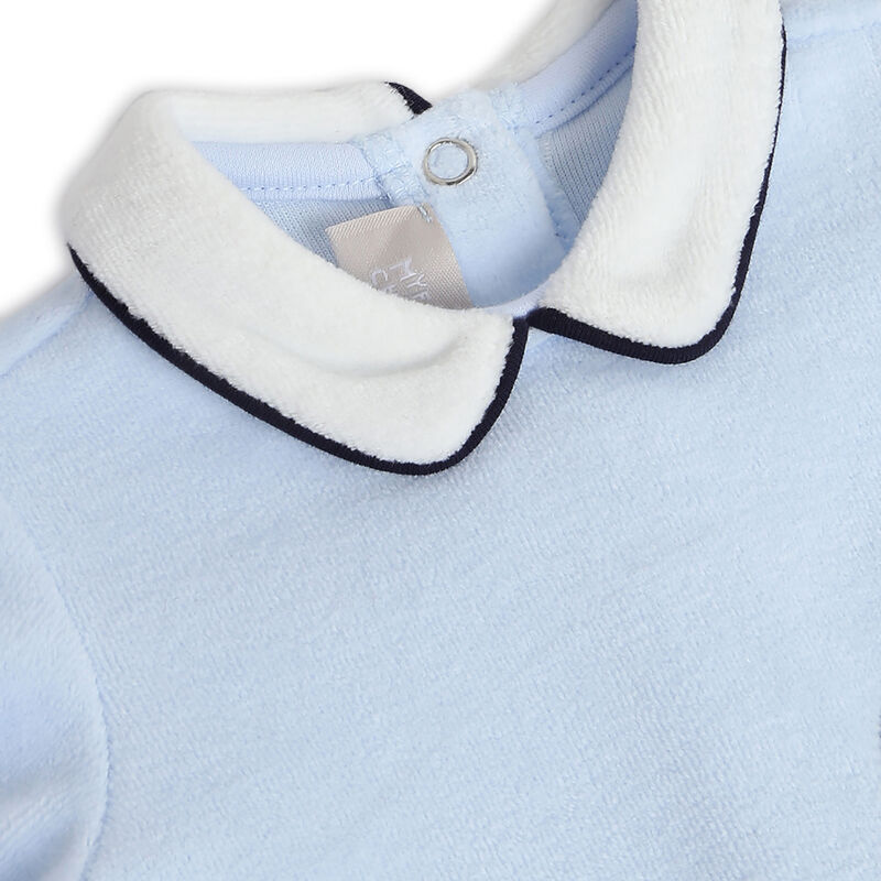 Boys Light Blue Applique Smock with Legging image number null